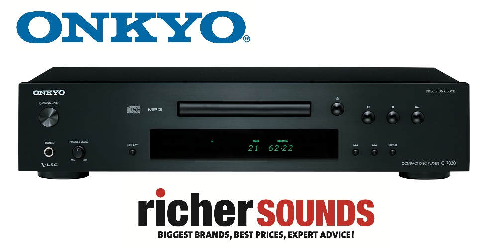 Richer Sounds Onkyo C7030 Black CD Player fts. Wolfson 192kHz/24Bit